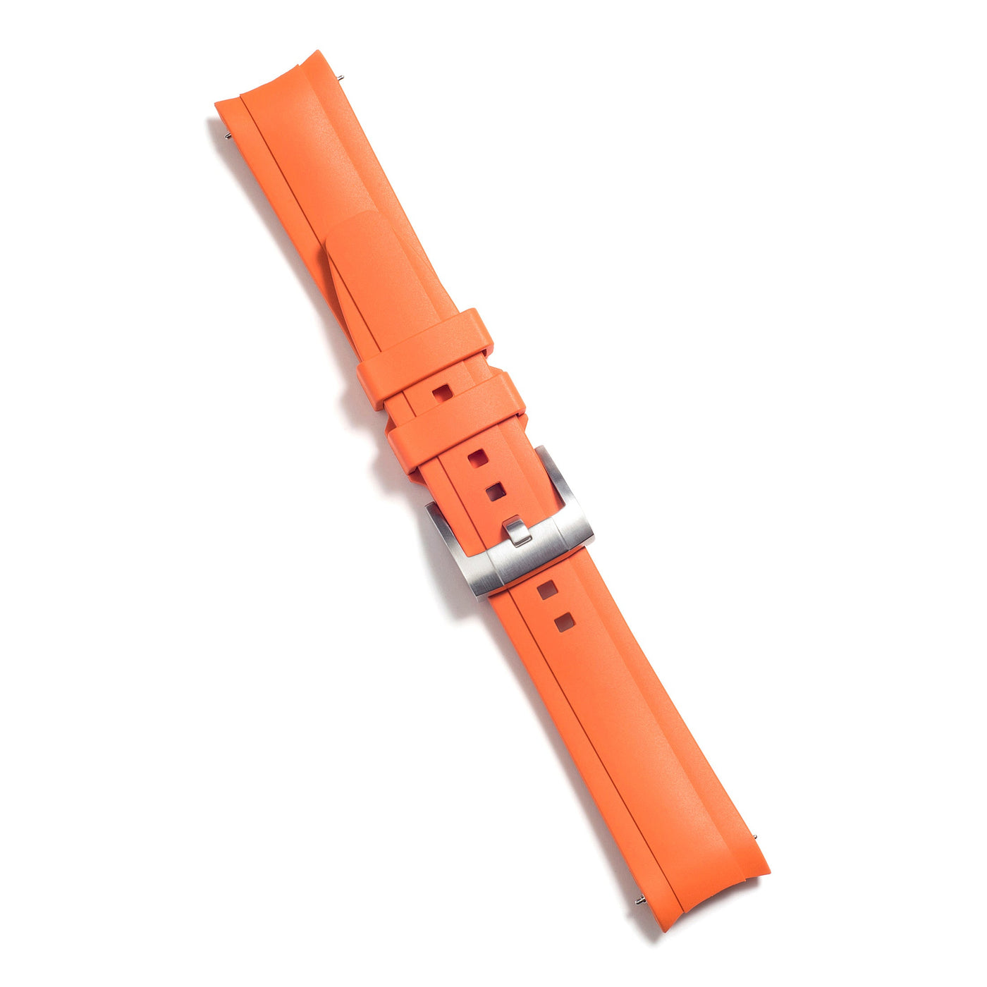 Orange Rubber / Silver Buckle / Standard