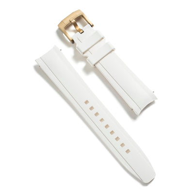 White Rubber / Gold Buckle / Standard