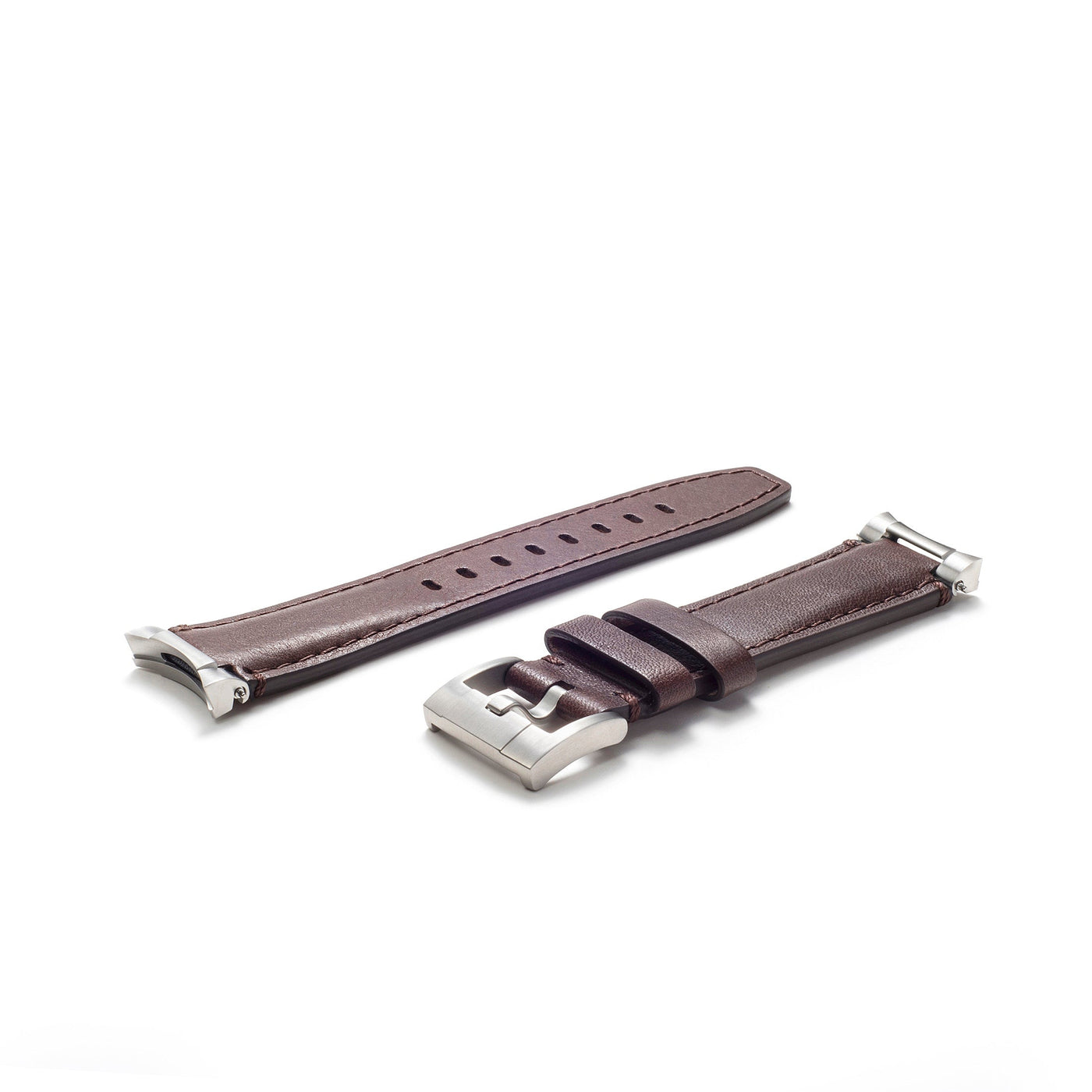 Chocolate Brown Leather / Silver Buckle