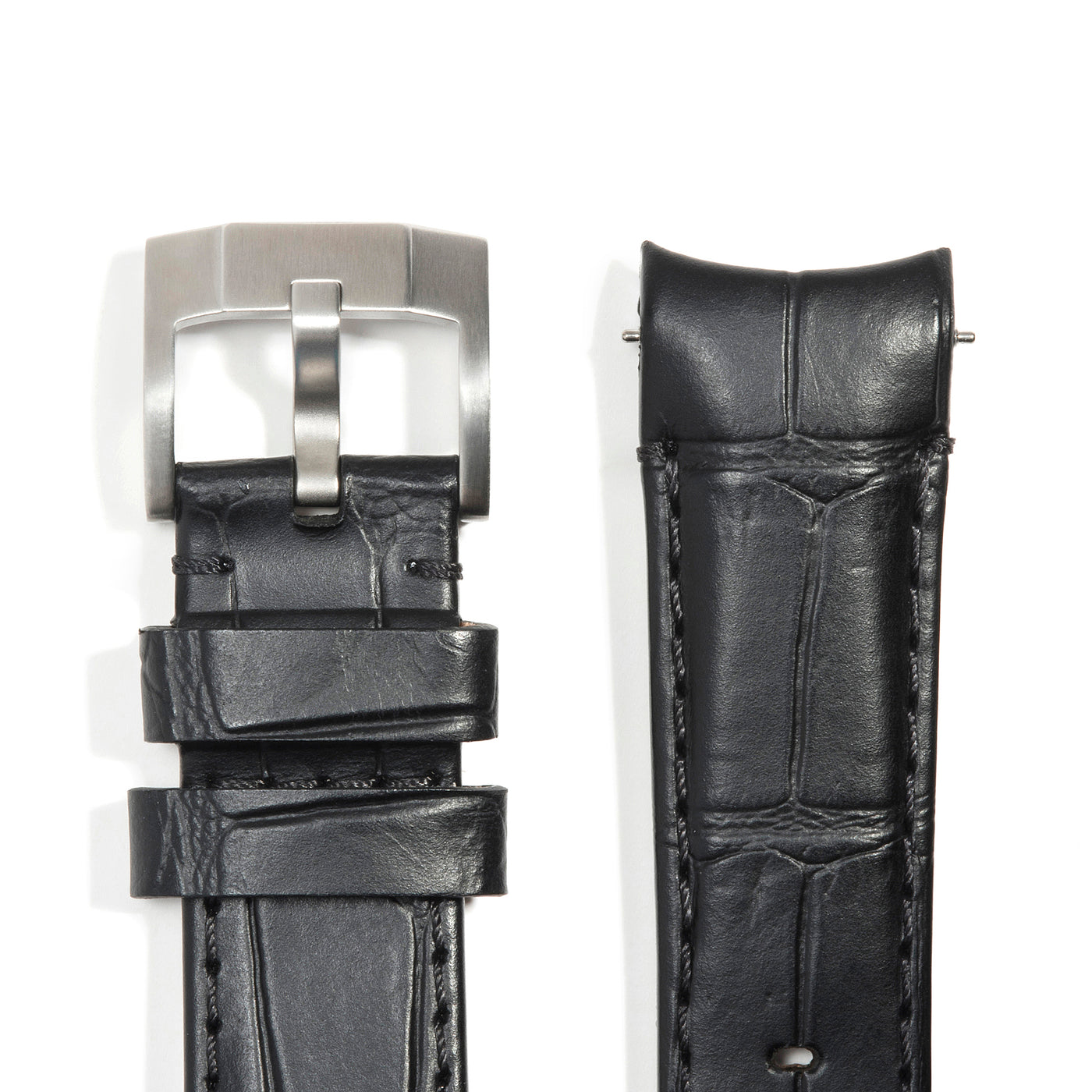 Black Alligator / Silver Buckle Black Alligator / Silver Buckle