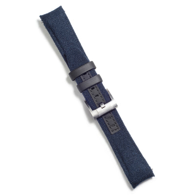 Blue Nylon / Silver Buckle