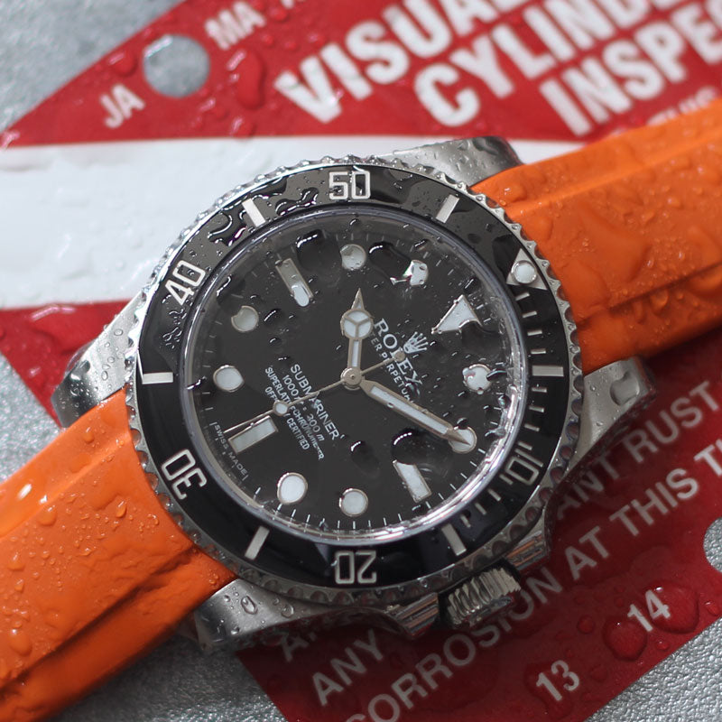 Rolex Submariner on Orange Rubber strap