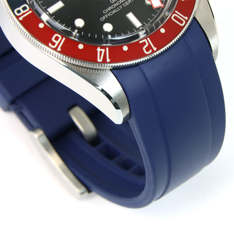 Tudor Black Bay GMT on blue rubber strap