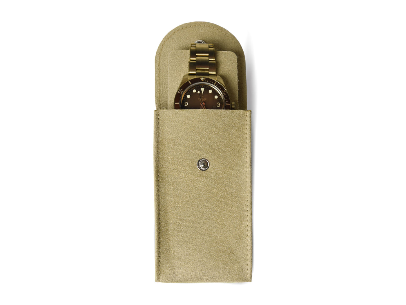 Everest Watch Pouch Camel Open