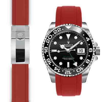 Rolex GMT red rubber watch strap