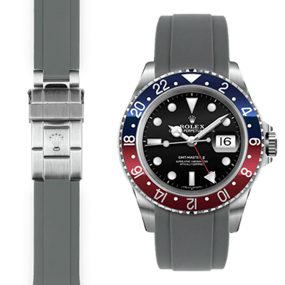 Rolex GMT grey rubber watch strap