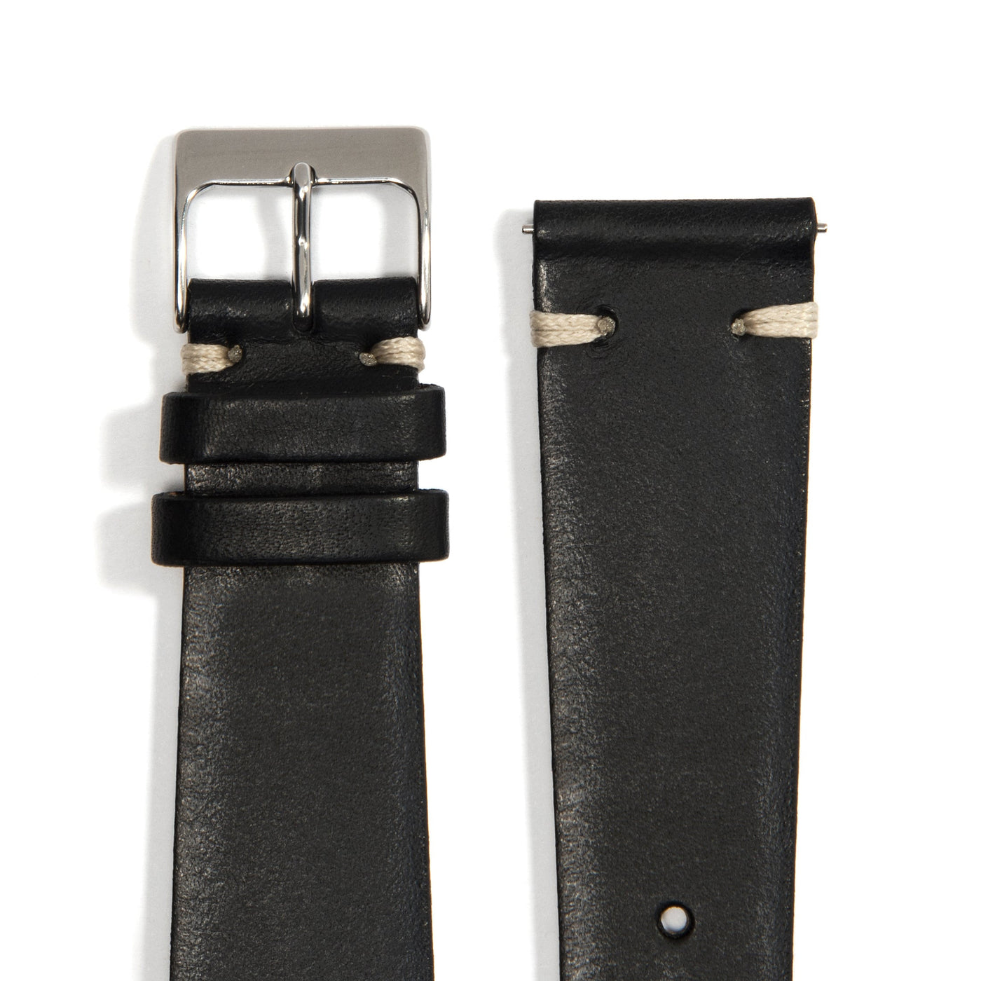 Everest UNIVERSAL BLACK VINTAGE LEATHER WATCH STRAP