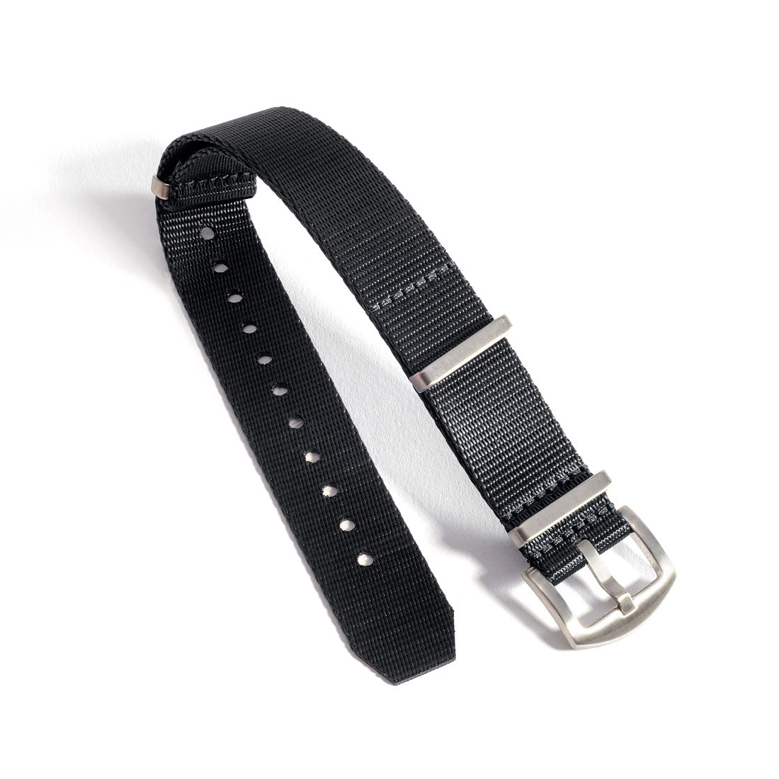 Everest Black NATO-Style Nylon Watch Band