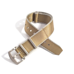 Everest Khaki & Grey NATO-Style Nylon Watch Band