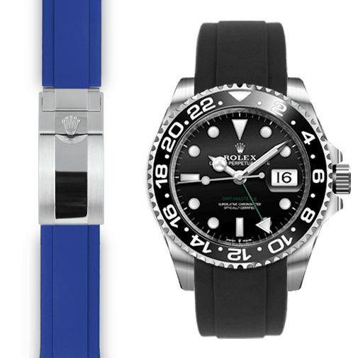 Rolex GMT blue rubber watch strap