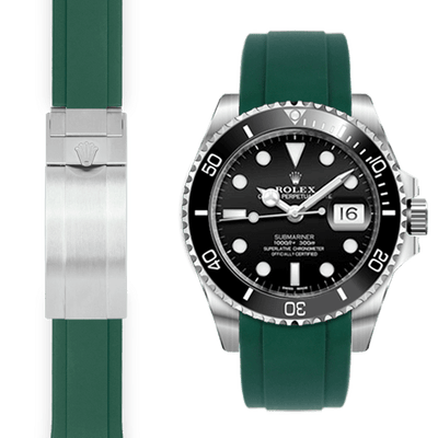 Rolex Submariner green rubber watch strap