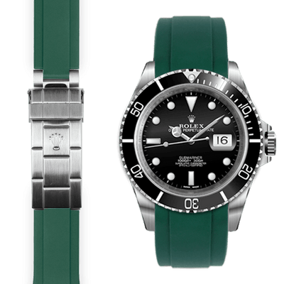 Rolex Submariner green rubber watch strap